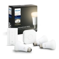 Philips Hue Starter Kit White 3xE27/9W 2700K + Hue Bridge and Dimmer Switch