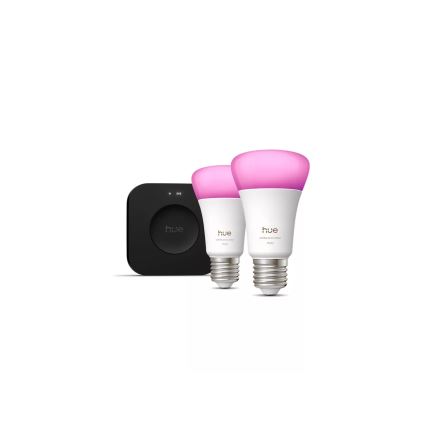 Philips Hue WHITE AND COLOR AMBIANCE Starter kit 2xE27/8,1W 1000-20000K + connection device