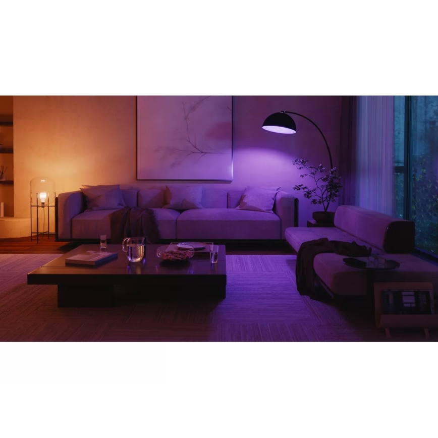 Starter kit Philips Hue White and Color Ambiance 3xE27/8,1W 1000-20000K + Hue Bridge and Dimmer Switch