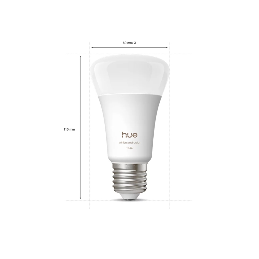 Starter kit Philips Hue White and Color Ambiance 3xE27/8,1W 1000-20000K + Hue Bridge and Dimmer Switch