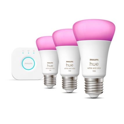 Philips Hue White and Color Ambiance Starter Kit 3xE27/9W/230V 2000-6500K + Hue Bridge