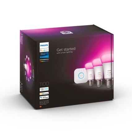 Philips Hue White and Color Ambiance Starter Kit 3xE27/9W/230V 2000-6500K + Hue Bridge