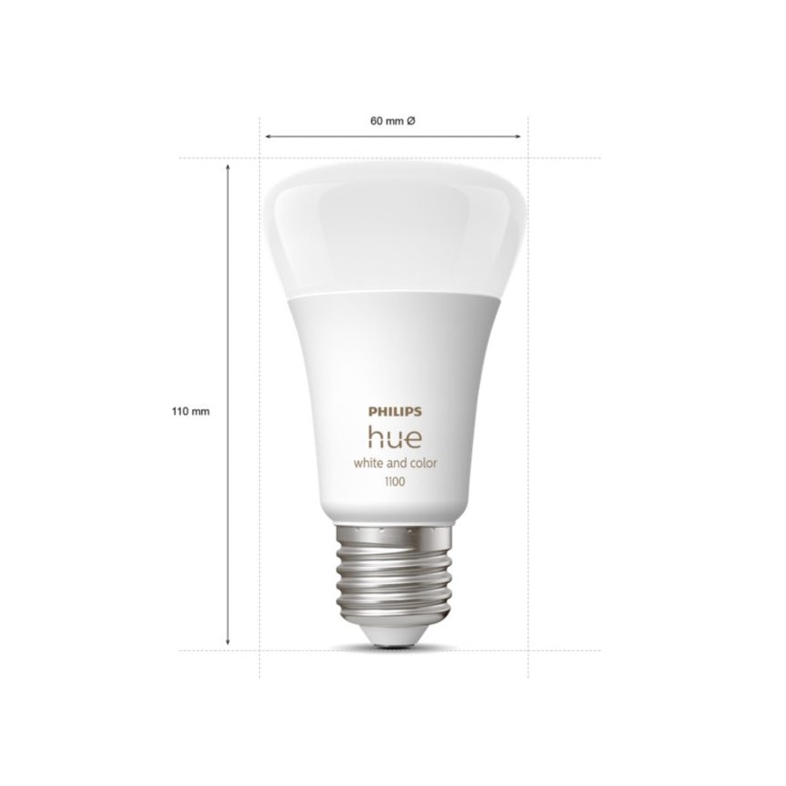 Philips Hue White and Color Ambiance Starter Kit 3x E27/9W 2000-6500K + Hue Bridge and Dimmer Switch