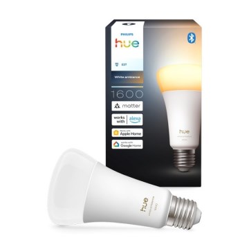 Philips Hue WHITE AMBIANCE Dimmable LED Bulb E27/11,8W/230V 1000-20000K
