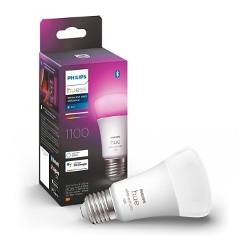 Philips Hue White and Color Ambiance A60 LED Dimmable Bulb, E27, 9W, 230V, 2000–6500K