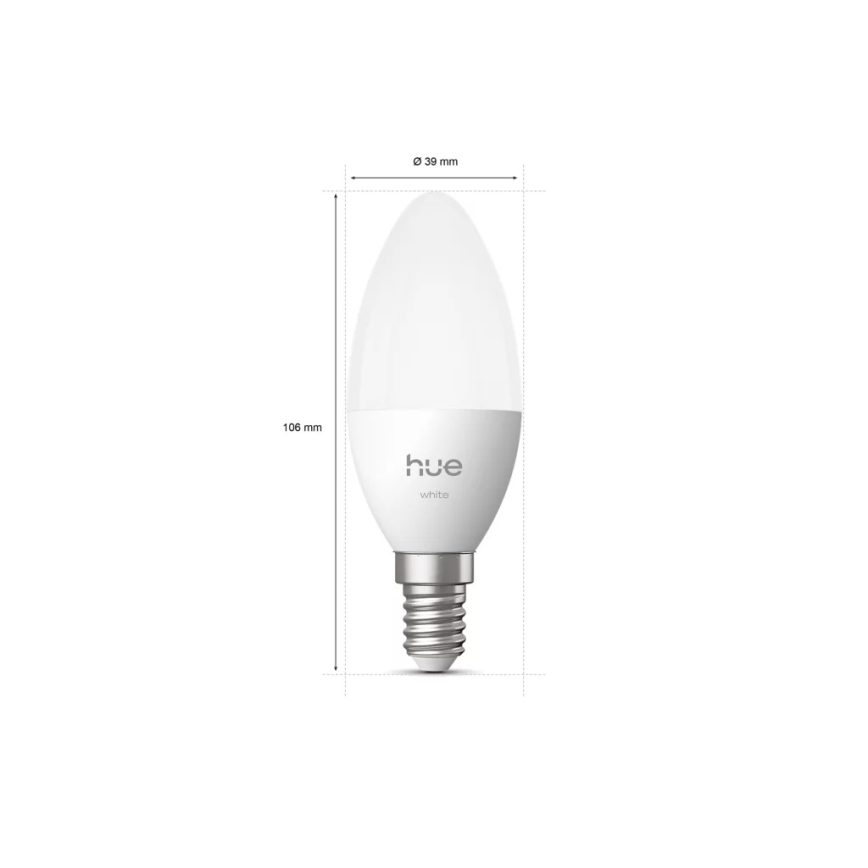 Philips Hue White Dimmable LED Bulb B39 E14/3.9W/230V 2700K