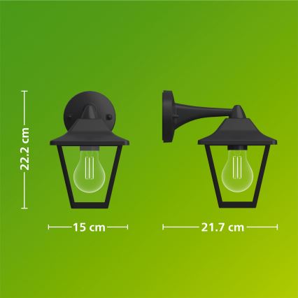 Philips - JULI Outdoor Wall Light 1x E27/25W/230V IP44