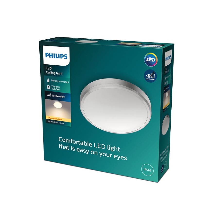 Philips - LED Bathroom ceiling light BALANCE LED/17W/230V IP44