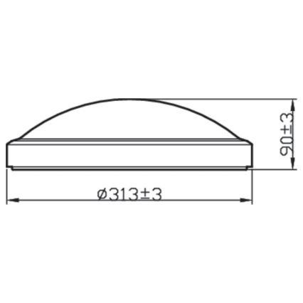 Philips - LED Bathroom ceiling light BALANCE LED/17W/230V IP44