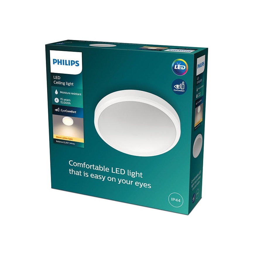 Philips - LED Bathroom ceiling light BALANCE LED/17W/230V IP44