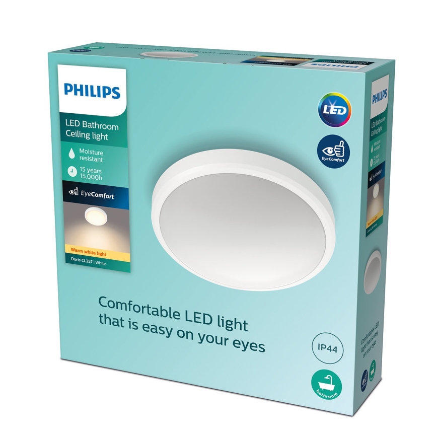 Philips - LED Bathroom ceiling light LED/17W/230V 2700K IP44