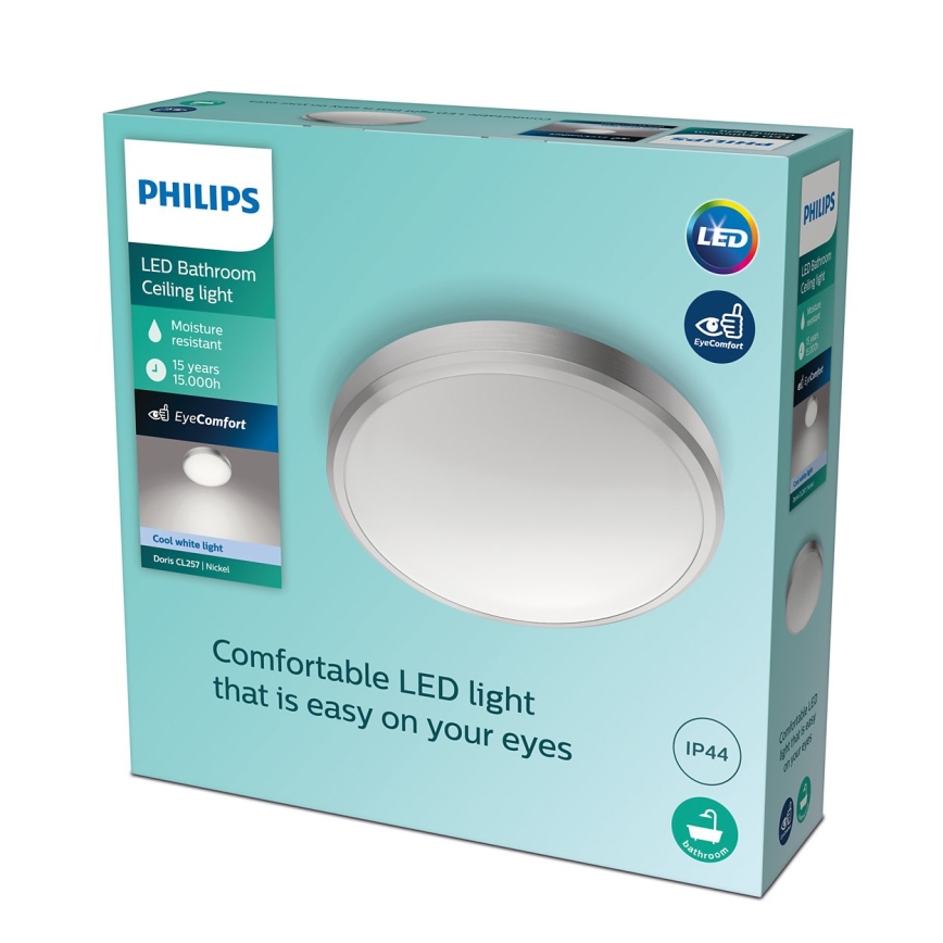 Philips - LED Bathroom ceiling light LED/17W/230V 4,000K IP44