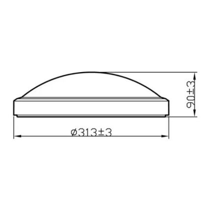 Philips - LED Bathroom ceiling light LED/17W/230V 4,000K IP44
