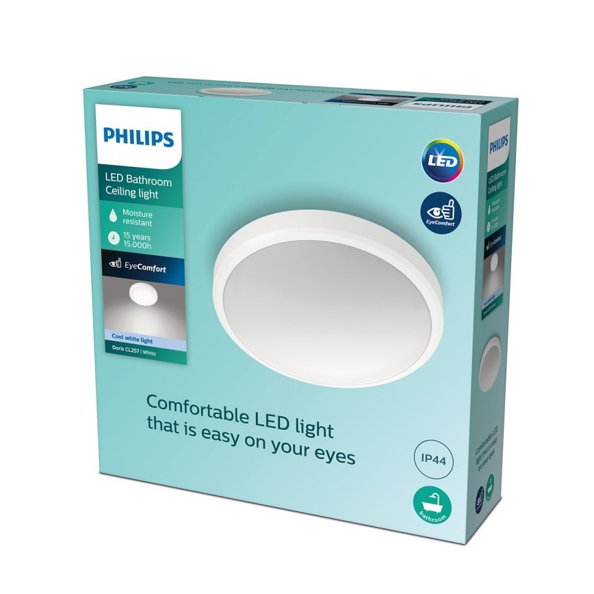 Philips - LED Bathroom ceiling light LED/17W/230V 4000K IP44