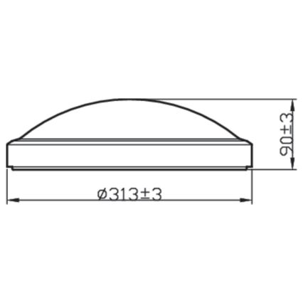 Philips - LED Bathroom ceiling light LED/17W/230V IP44