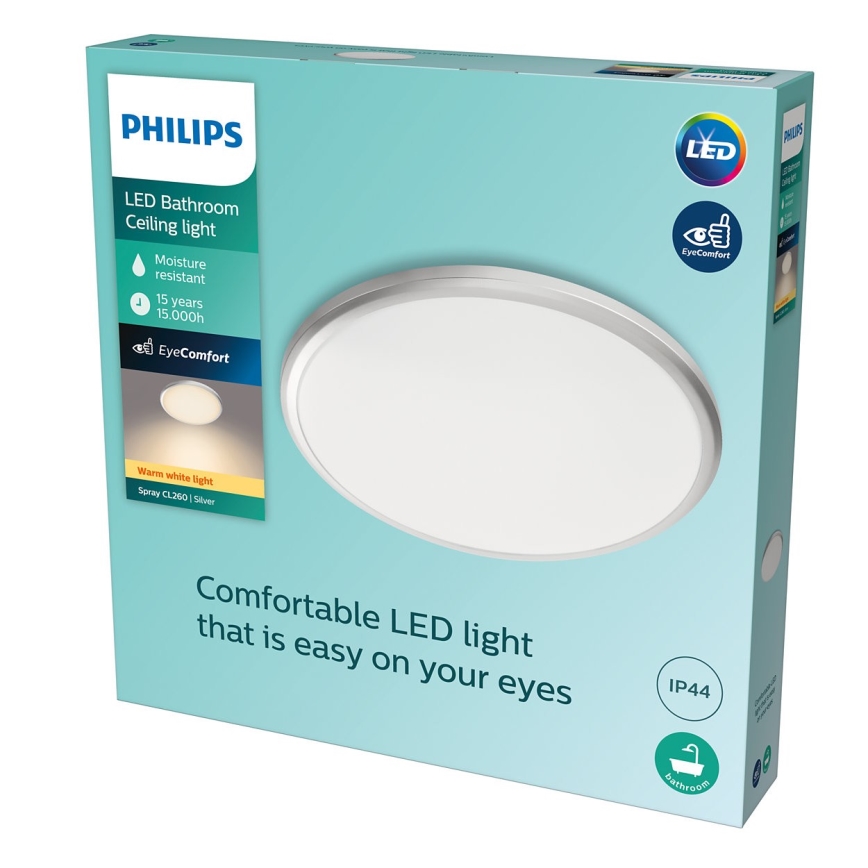 Philips - LED Bathroom ceiling light LED/17W/230V IP44