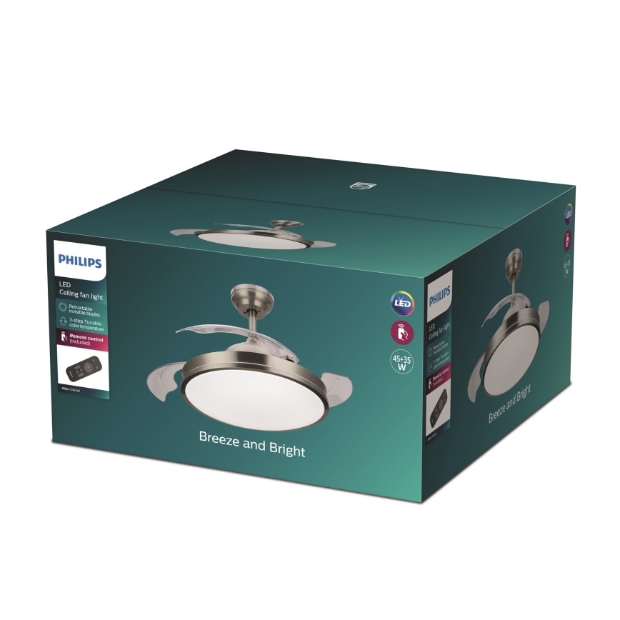 Philips - LED Ceiling fan LED/35W/230V 5500/4000/2700K + remote control