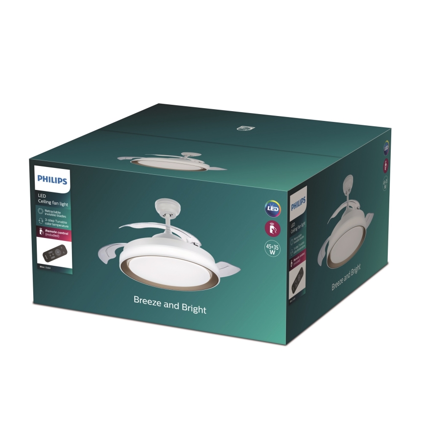 Philips - LED Ceiling fan LED/35W/230V 5500/4000/2700K + remote control