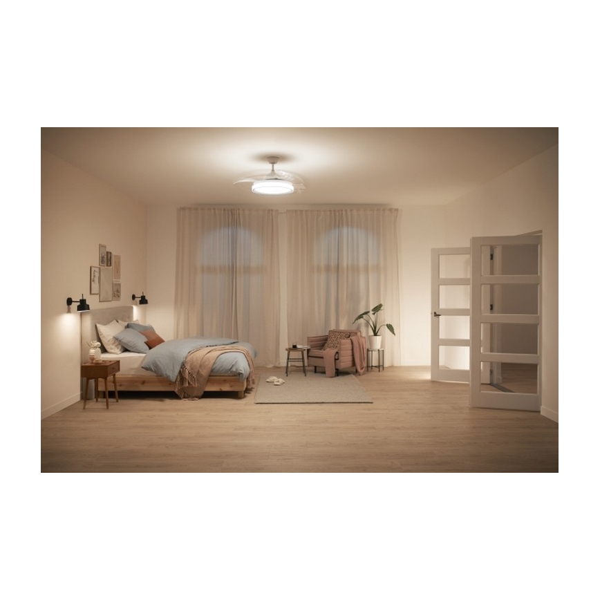Philips - LED Ceiling fan LED/35W/230V 5500/4000/2700K white + remote control