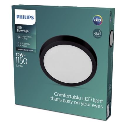 Philips - LED Ceiling light LED/12W/230V 2700K black