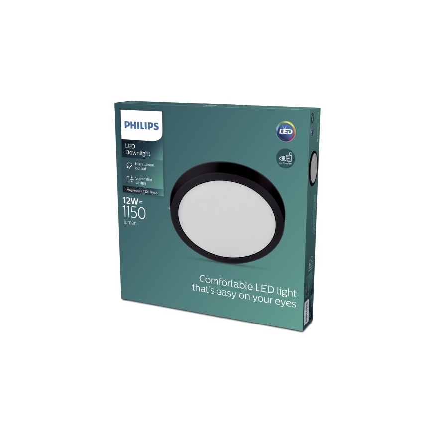 Philips - LED Ceiling light LED/12W/230V 2700K black