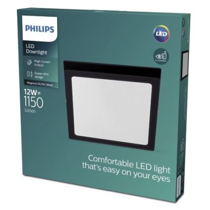 Philips - LED Ceiling light LED/12W/230V 2700K black