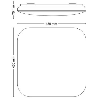 Philips - LED Ceiling light LED/24W/230V 2700K