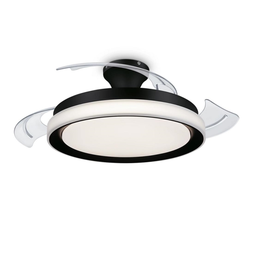 Philips-LED Ceiling light with a fan BLISS LED/35W/230V 5500/4000/2700K black + remote control