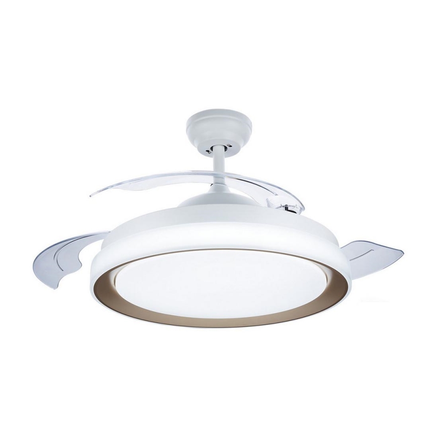 Philips-LED Ceiling light with a fan LED/35W/230V 5500/4000/2700K + remote control gold