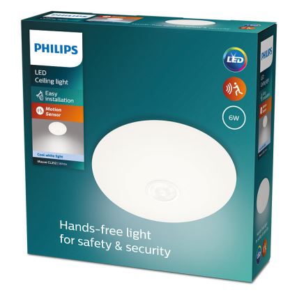 Philips - LED Ceiling light with a sensor MAUVE LED/6W/230V 4000K