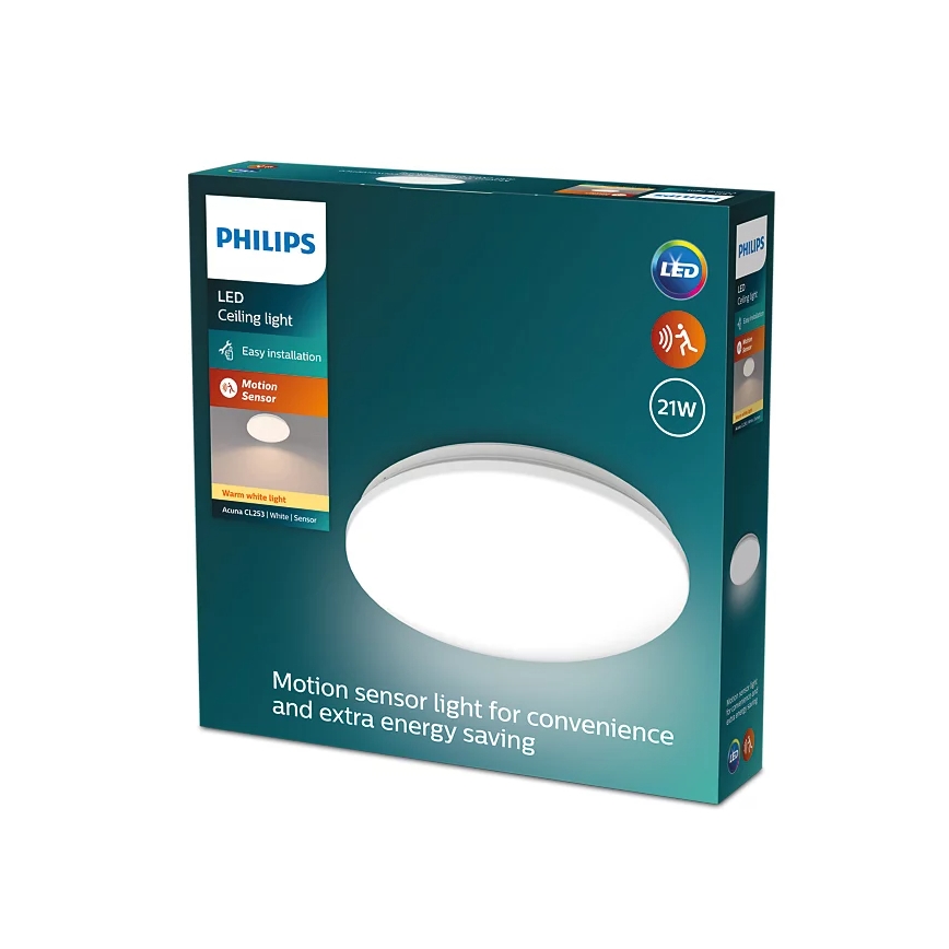Philips - LED Ceiling light with sensor ACUNA LED/21W/230V 2700K