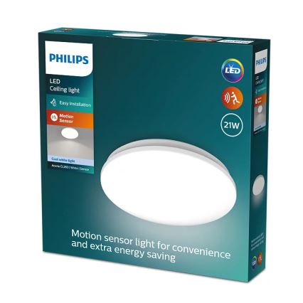 Philips - LED Ceiling light with sensor ACUNA LED/21W/230V 4000K