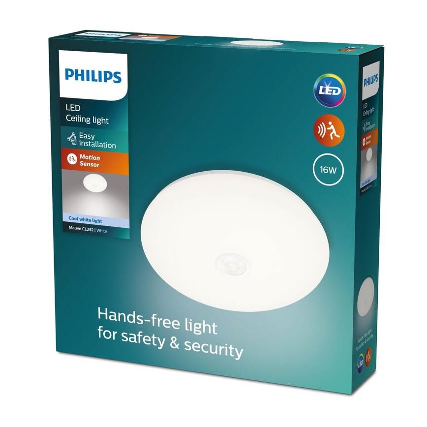 Philips - LED Ceiling light with sensor LED/16W/230V 4000K