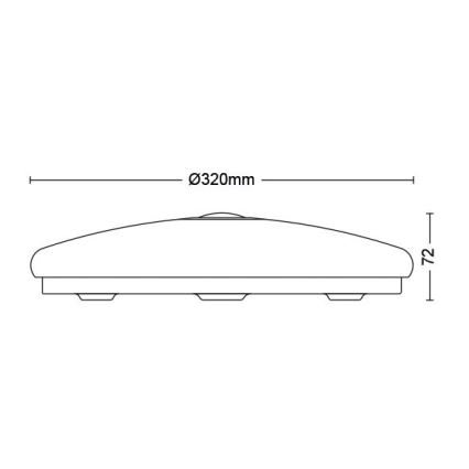 Philips - LED Ceiling light with sensor LED/16W/230V 2700K