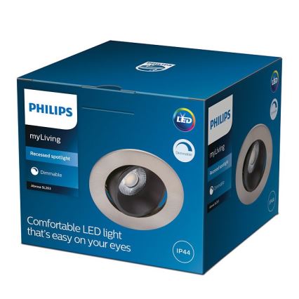 Philips - LED Dimmable bathroom light ABROSA 1xLED/9W/230V IP44