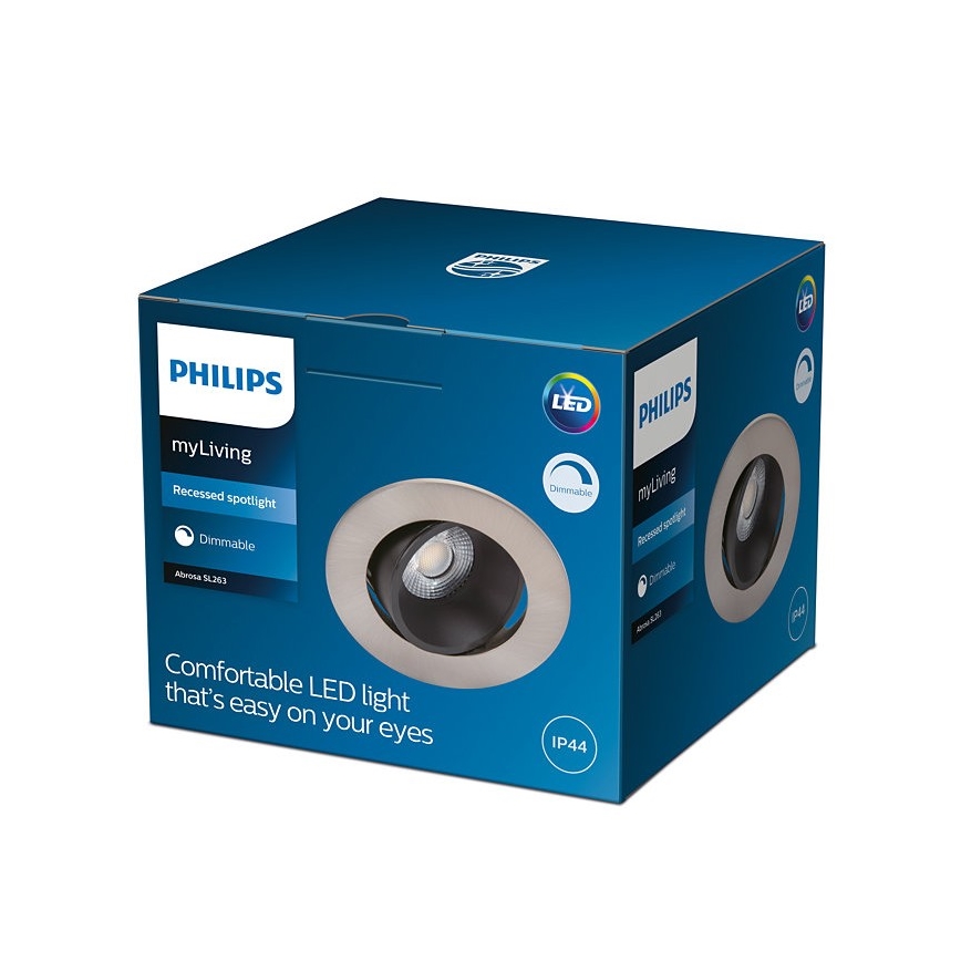 Philips - LED Dimmable bathroom light ABROSA 1xLED/9W/230V IP44