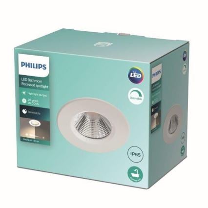 Philips - LED Dimmable bathroom light LED/5.5W/230V 2,700K IP65