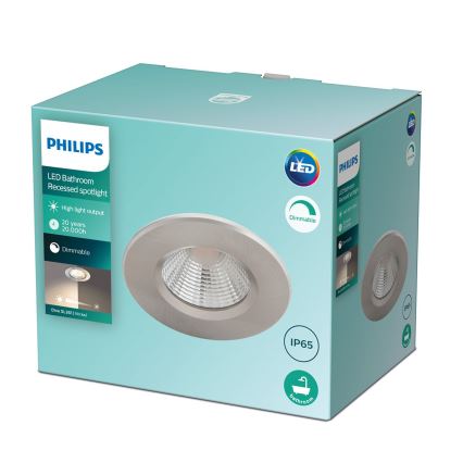 Philips - LED Dimmable bathroom light LED/5.5W/230V 2,700K IP65