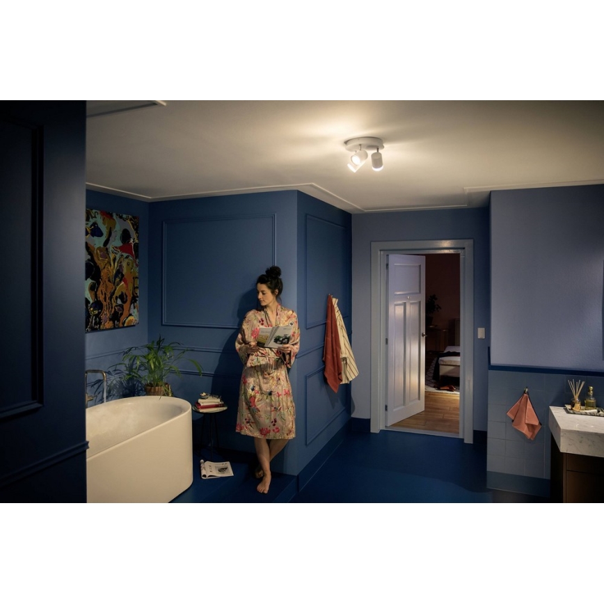 Philips - LED Dimmable bathroom light Hue ADORE 3xGU10/5W/230V IP44 + remote control