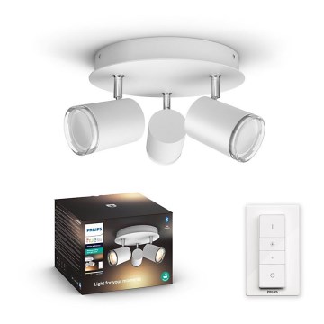 Philips - LED Dimmable bathroom light Hue ADORE 3xGU10/5W/230V IP44 + remote control