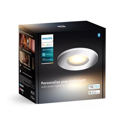 Philips - LED Dimmable bathroom recessed light Hue ADORE BATHROOM 1xGU10/4,2W/230V 2200-6500K IP44
