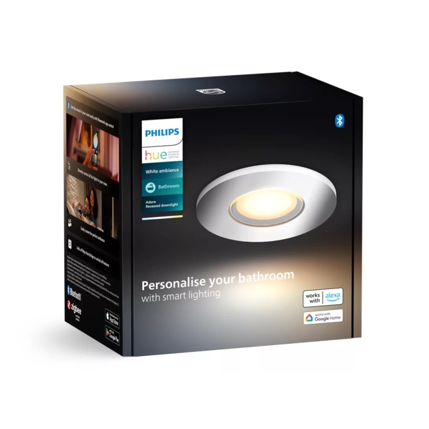Philips - LED Dimmable bathroom recessed light Hue ADORE BATHROOM 1xGU10/4,2W/230V 2200-6500K IP44
