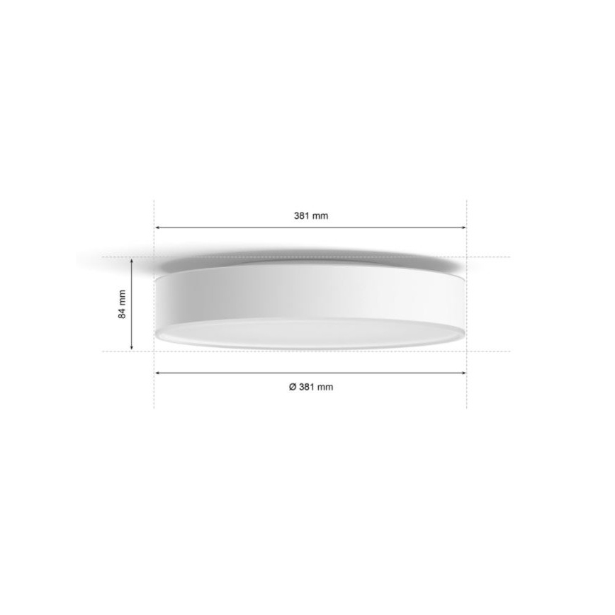 Philips - LED Dimmable bathroom light Hue DEVERE LED/19,2W/230V IP44 d. 381 mm 2200-6500K + remote control