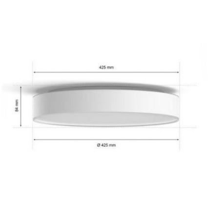 Philips - LED Dimmable bathroom light Hue DEVERE LED/33,5W/230V IP44 d. 425 mm 2200-6500K + remote control