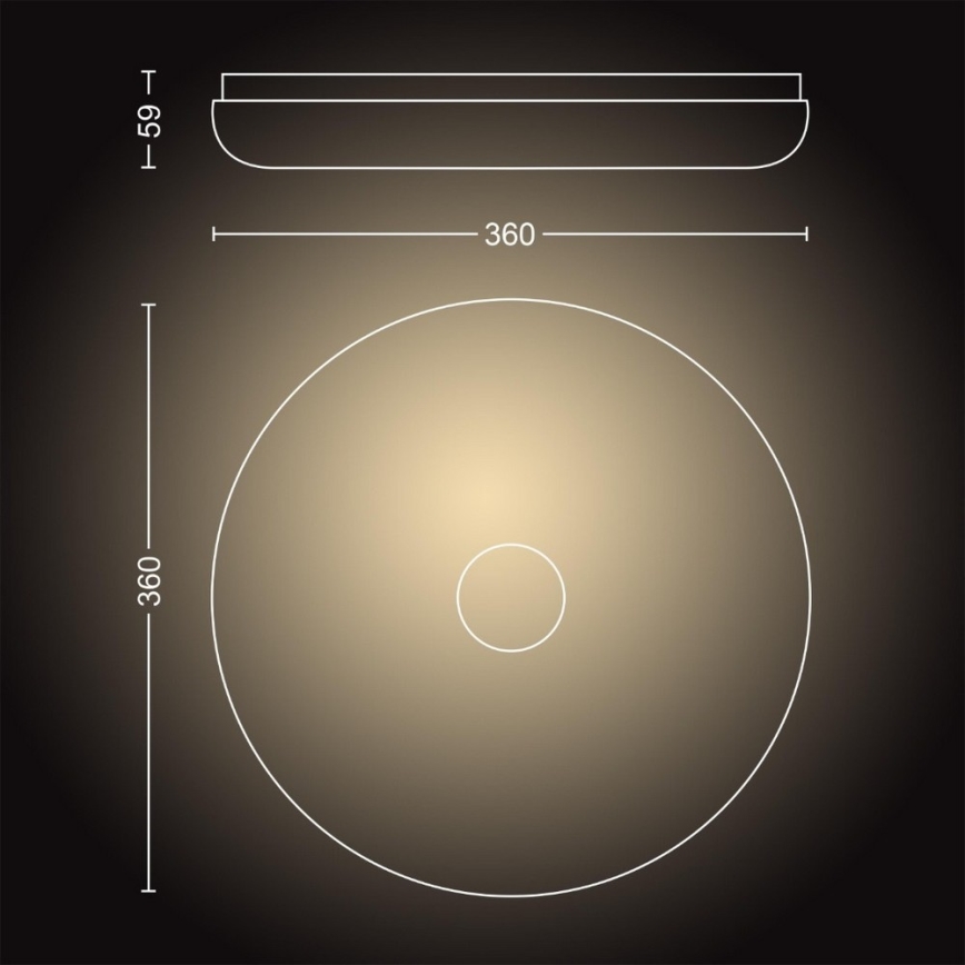 Philips - LED Dimmable bathroom light Hue STRUANA LED/27W/230V IP44 + remote control