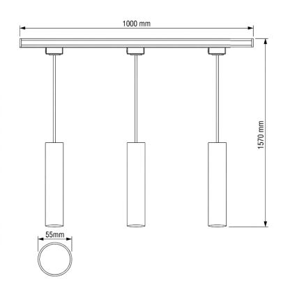 Philips - LED RGBW Dimmable Cable Pendant for EASYLINK HUE Track System 3xGU10/4.7W/230V 2200-6500K 1m Black + Hue bridge
