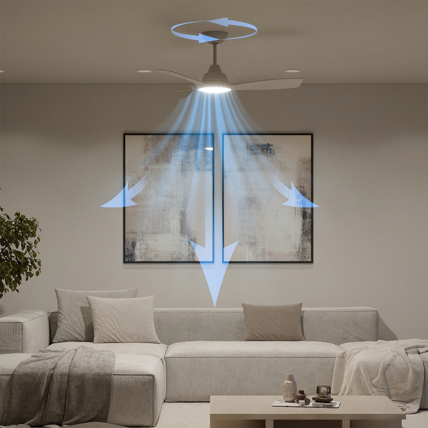 Philips - LED Dimmable ceiling fan OLAS LED/24W/230V Ø 106 cm white + remote control