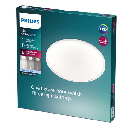 Philips - LED Dimmable ceiling light 1xLED/15W/230V 4000K