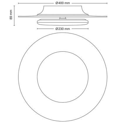 Philips- LED Dimmable ceiling light SCENE SWITCH LED/30W/230V 2700K silver