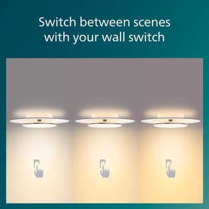 Philips- LED Dimmable ceiling light SCENE SWITCH LED/30W/230V 2700K black